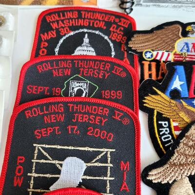 LOT 512RP: Huge Collection of Harley Davidson Members Only Pins, Patches, & More!