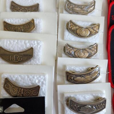 LOT 512RP: Huge Collection of Harley Davidson Members Only Pins, Patches, & More!