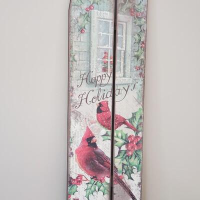 LOT 151G: "Happy Holidays" Wooden Winter Season Wall Decor