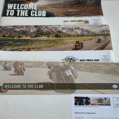 LOT 513RP: "Harley Owners Group (HOG)" Membership Memorabilia Collection
