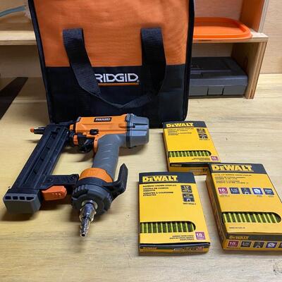 Lot 201G: Ridgid Pneumatic Nailer w/Staples