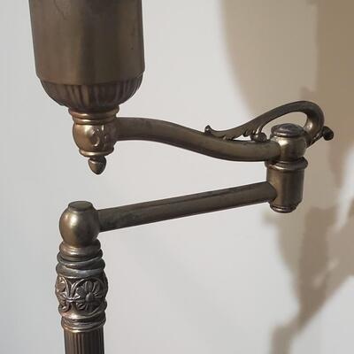 LOT 155G: Antique Sykes Office Chair and Vintage Floor Lamp
