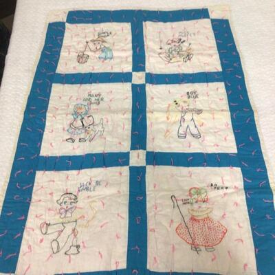 5482 Set of Three Vintage Childrens Quilts