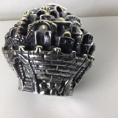 Lot. 5503. Sam Philipe, Wonderful Creation of Old Jerusalem 3000 Paperweight    marked 925