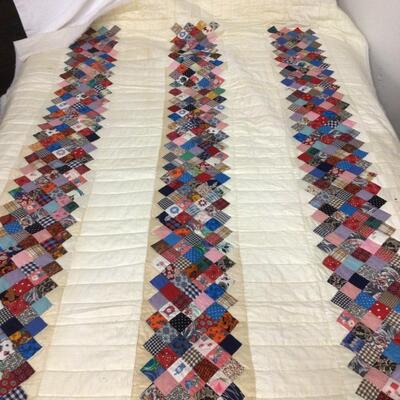 5490 Handmade Friendship Stripe Quilt (Incomplete)