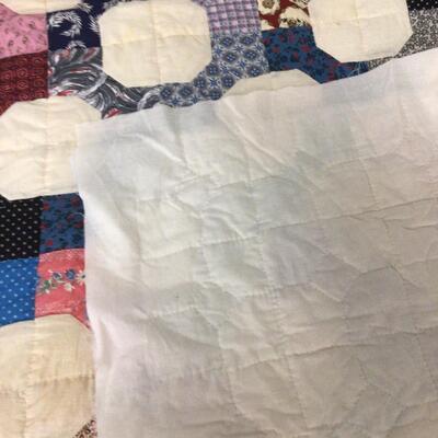 5491 Vintage Handmade Bow Tie Quilt (Incomplete)