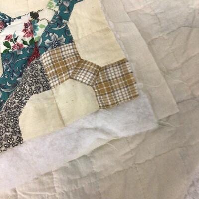 5491 Vintage Handmade Bow Tie Quilt (Incomplete)