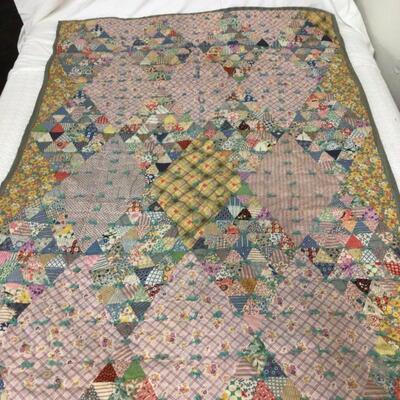 5492 Vintage Hand Tied Grey Quilt