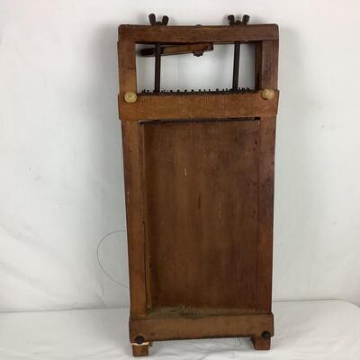 Lot. 5509. Antique Spaghetti Dryer & Antique Wooden Mandoline Slicer