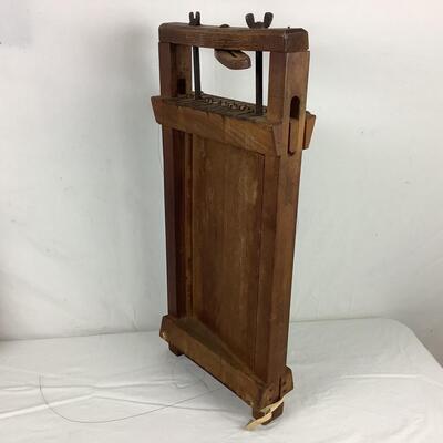 Lot. 5509. Antique Spaghetti Dryer & Antique Wooden Mandoline Slicer