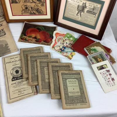 5513 Lot of Vintage Advertising Papers, Magazines, Post cards and more
