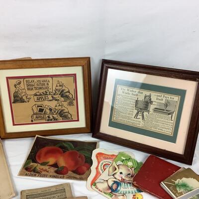 5513 Lot of Vintage Advertising Papers, Magazines, Post cards and more