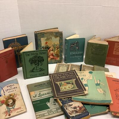 5518 Vintage School Textbooks