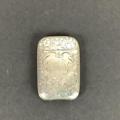 Lot. 5526. Antique Sterling Silver Vesta Case, Matchsafe
