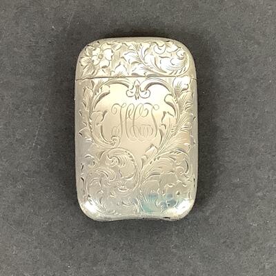 Lot. 5526. Antique Sterling Silver Vesta Case, Matchsafe