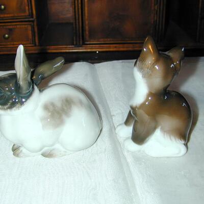 Rosenthal Rabbit & Cat Figurine