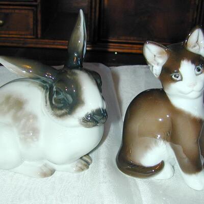 Rosenthal Rabbit & Cat Figurine