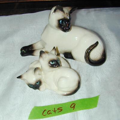 Cat Lot #9 -- Two Royal Doulton Siamese Cat Figurines