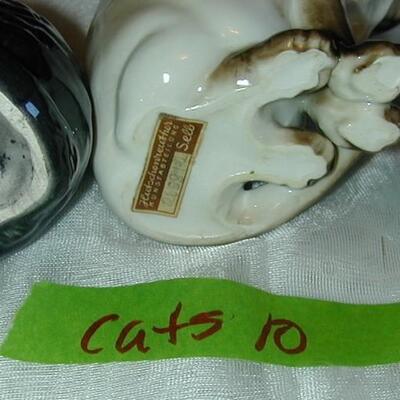 Cat Lot #10 -- Vintage porcelain Cat Figurines Various Makers