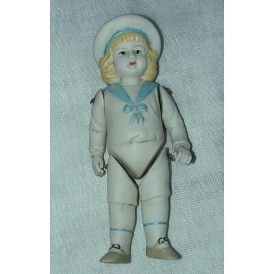 Antique Jointed Bisque Doll 6