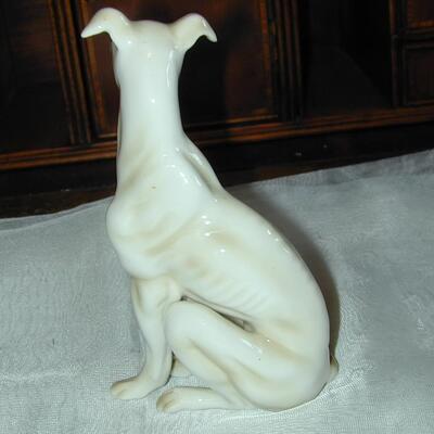 Unmarked Vintage Porcelain Dog Figurine