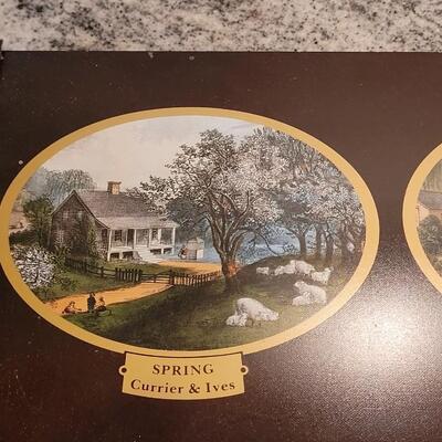 Lot 17: Vintage 1960's Currier & Ives 'Four Seasons' Hot Plate