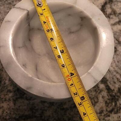 Lot 36: (2) Marble Mortar and Pestle