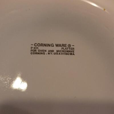 Lot 63: Corning Ware White Set with (1) Flower Covered Casserole Dish