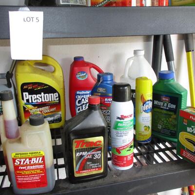 Plastic shelving unit & Yard/Gardening Supplies