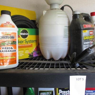 Plastic shelving unit & Yard/Gardening Supplies