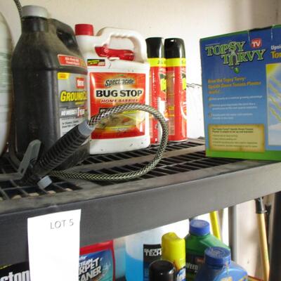 Plastic shelving unit & Yard/Gardening Supplies