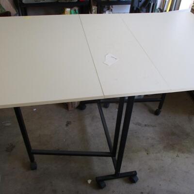 White Drop Leaf Office Table