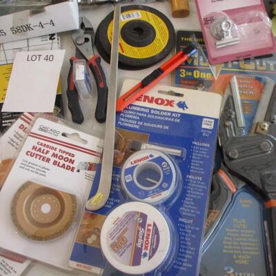 Miscellaneous--battery cables, light, hammer