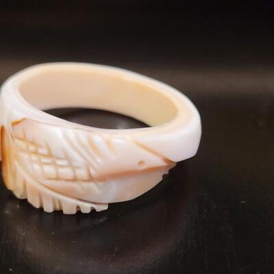 Lot 97: (2) Carved Shell Rings