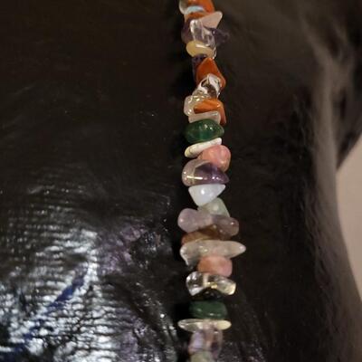 Lot 102: Multi Gemstone Necklace and Hematite Necklace