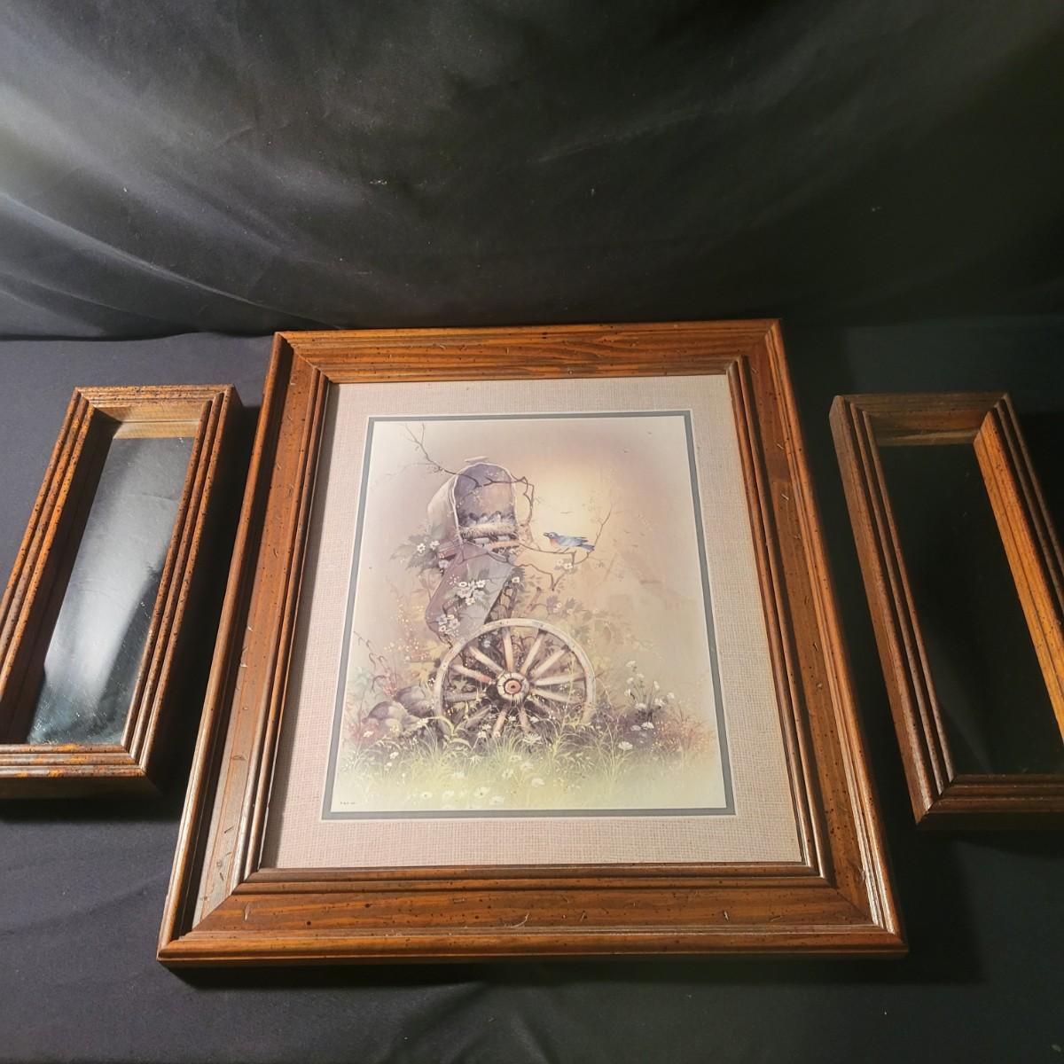 Rustic Framed Art, Ben Hampton Pencil Signed Art and Mirrors (LRDW