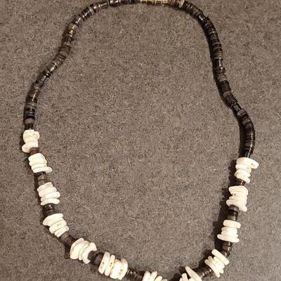 Lot 113: Vintage Heishi & Shell Necklace