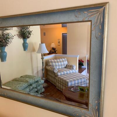 Large Mirror w/ Hand Painted Frame