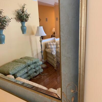 Large Mirror w/ Hand Painted Frame