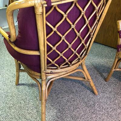 B19- Two Bamboo Chairs