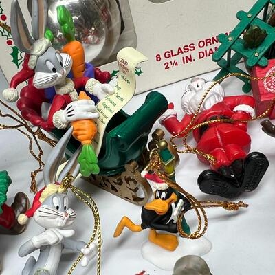 Lot of Christmas Ornaments Looney Toons Holiday Elves and More