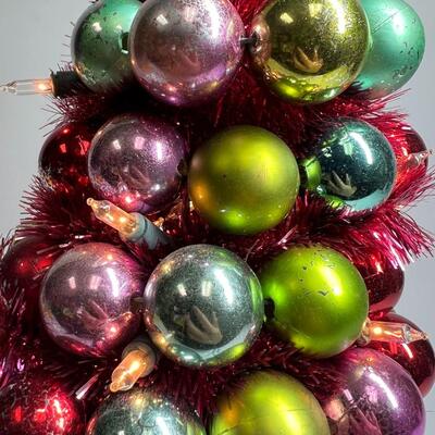 Tabletop Mini Light Up Ornament Christmas Tree