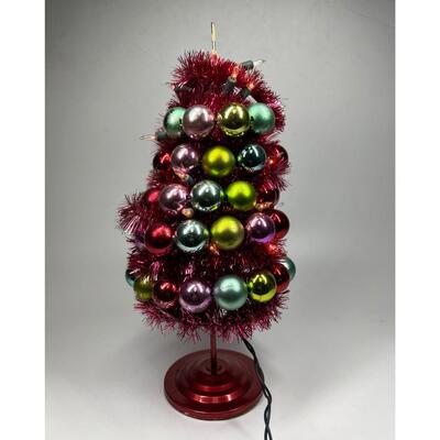 Tabletop Mini Light Up Ornament Christmas Tree