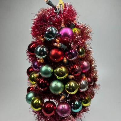 Tabletop Mini Light Up Ornament Christmas Tree