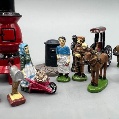 Retro Lot of Farm Old West Collectible Metal Miniatures Figurines