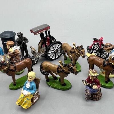 Retro Lot of Farm Old West Collectible Metal Miniatures Figurines