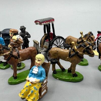Retro Lot of Farm Old West Collectible Metal Miniatures Figurines