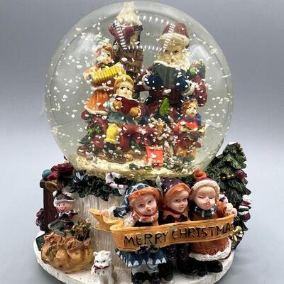 Christmas Rite Aid Wind Up Musical Box Holiday Water Snow Globe