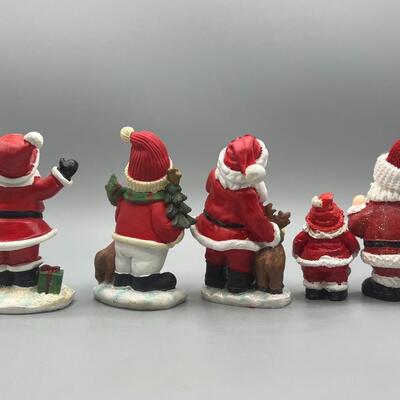 Lot of Santa Claus & Snowman Table Desktop Home Decor Resin Figurines