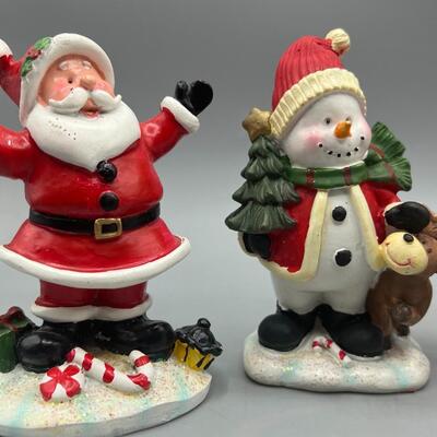 Lot of Santa Claus & Snowman Table Desktop Home Decor Resin Figurines